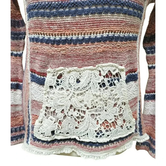 American Rag Crocheted Knit Hoodie Size Medium - Picture 4 of 5